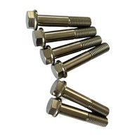 Titàn Hex Flange Bolt pasyèlman Threaded